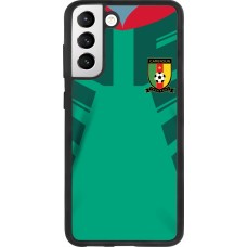 Samsung Galaxy S21 FE 5G Case Hülle - Silikon schwarz Kamerun 2022 personalisierbares Fussballtrikot