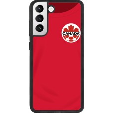Coque Samsung Galaxy S21 FE 5G - Silicone rigide noir Maillot de football Canada 2022 personnalisable