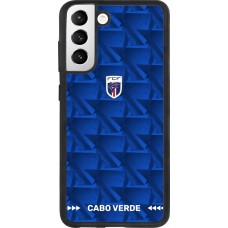 Coque Samsung Galaxy S21 FE 5G - Silicone rigide noir Maillot de football Cap-Vert 2026 personnalisable