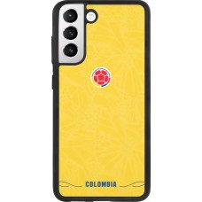 Coque Samsung Galaxy S21 FE 5G - Silicone rigide noir Maillot de football Colombie 2026 personnalisable