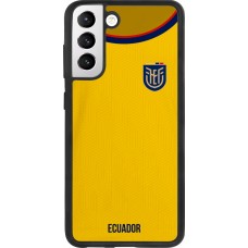 Coque Samsung Galaxy S21 FE 5G - Silicone rigide noir Maillot de football Equateur 2022
