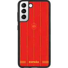 Coque Samsung Galaxy S21 FE 5G - Silicone rigide noir Maillot de football Espagne 2026 personnalisable