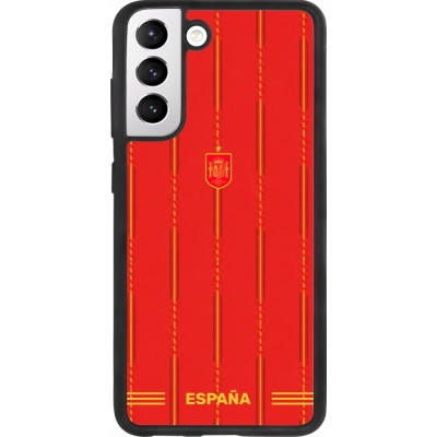 Coque Samsung Galaxy S21 FE 5G - Silicone rigide noir Maillot de football Espagne 2026 personnalisable