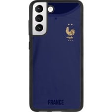 Coque Samsung Galaxy S21 FE 5G - Silicone rigide noir Maillot de football France 2022 personnalisable