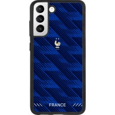 Coque Samsung Galaxy S21 FE 5G - Silicone rigide noir Maillot de football France 2026 personnalisable