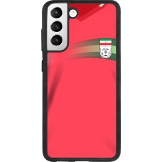 Coque Samsung Galaxy S21 FE 5G - Silicone rigide noir Maillot de football Iran 2022 personnalisable