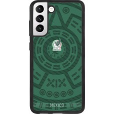 Coque Samsung Galaxy S21 FE 5G - Silicone rigide noir Maillot de football Mexique 2026 personnalisable