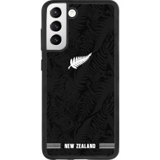 Coque Samsung Galaxy S21 FE 5G - Silicone rigide noir Maillot de football Nouvelle-Zélande 2026 personnalisable