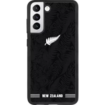 Samsung Galaxy S21 FE 5G Case Hülle - Silikon schwarz Neuseeland 2026 personalisierbares Fussballtrikot