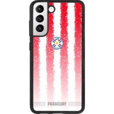 Coque Samsung Galaxy S21 FE 5G - Silicone rigide noir Maillot de football Paraguay 2026 personnalisable