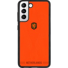 Coque Samsung Galaxy S21 FE 5G - Silicone rigide noir Maillot de football Pays-Bas 2026 personnalisable