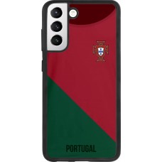 Coque Samsung Galaxy S21 FE 5G - Silicone rigide noir Maillot de football Portugal 2022