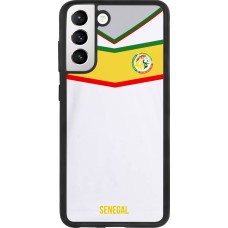 Coque Samsung Galaxy S21 FE 5G - Silicone rigide noir Maillot de football Senegal 2022 personnalisable