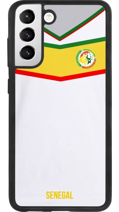 Samsung Galaxy S21 FE 5G Case Hülle - Silikon schwarz Senegal 2022 personalisierbares Fußballtrikot