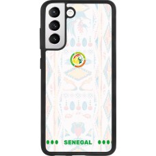 Coque Samsung Galaxy S21 FE 5G - Silicone rigide noir Maillot de football Sénégal 2026 personnalisable