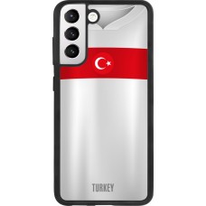 Samsung Galaxy S21 FE 5G Case Hülle - Silikon schwarz Türkei personalisierbares Fussballtrikot