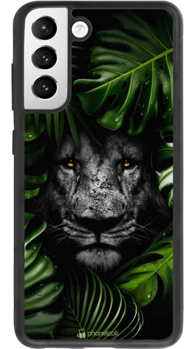 Coque Samsung Galaxy S21 FE 5G - Silicone rigide noir Forest Lion