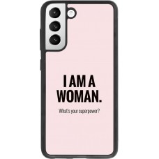 Coque Samsung Galaxy S21 FE 5G - Silicone rigide noir I am a woman