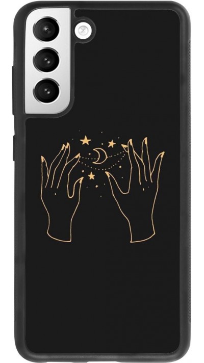 Hülle Samsung Galaxy S21 FE 5G - Silikon schwarz Grey magic hands
