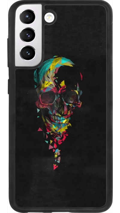 Coque Samsung Galaxy S21 FE 5G - Silicone rigide noir Halloween 22 colored skull