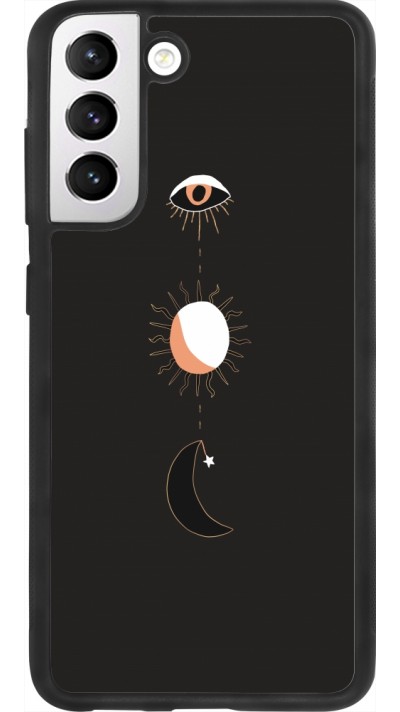 Coque Samsung Galaxy S21 FE 5G - Silicone rigide noir Halloween 22 eye sun moon