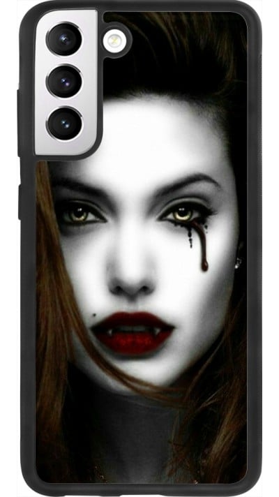 Coque Samsung Galaxy S21 FE 5G - Silicone rigide noir Halloween 2023 gothic vampire