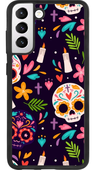 Coque Samsung Galaxy S21 FE 5G - Silicone rigide noir Halloween 2023 mexican style