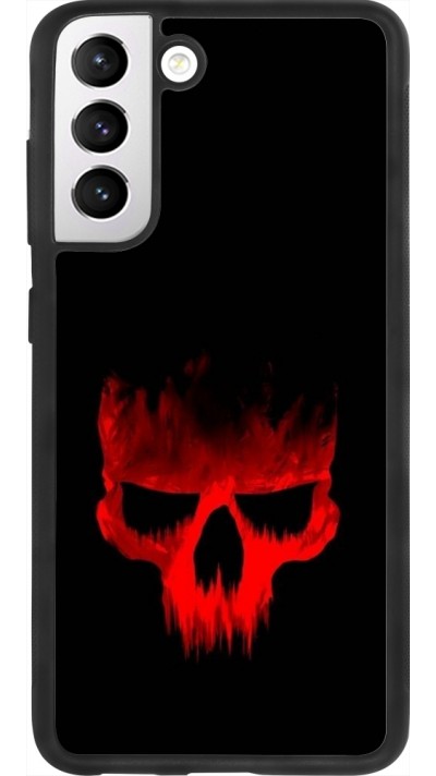 Coque Samsung Galaxy S21 FE 5G - Silicone rigide noir Halloween 2023 scary skull