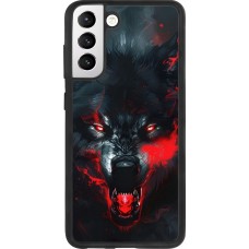 Coque Samsung Galaxy S21 FE 5G - Silicone rigide noir Halloween 2024 mad werewolf