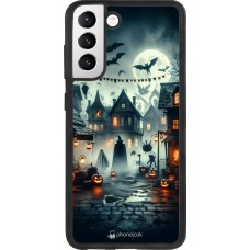 Samsung Galaxy S21 FE 5G Case Hülle - Silikon schwarz Halloween Spukstadt