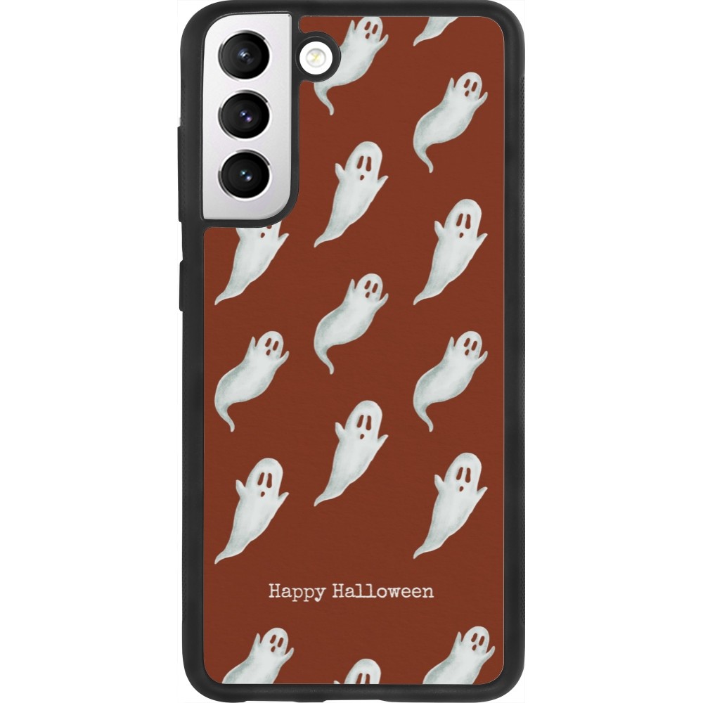 Coque Samsung Galaxy S21 FE 5G - Silicone rigide noir Halloween 2025 Pattern of ghosts