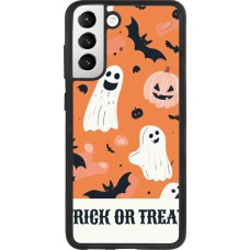Coque Samsung Galaxy S21 FE 5G - Silicone rigide noir Halloween 2025 Trick or treat