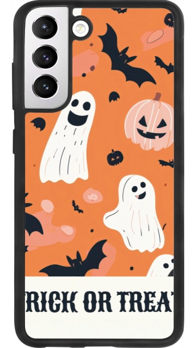 Coque Samsung Galaxy S21 FE 5G - Silicone rigide noir Halloween 2025 Trick or treat