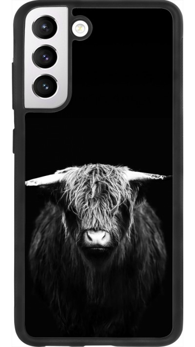 Coque Samsung Galaxy S21 FE 5G - Silicone rigide noir Highland calf black