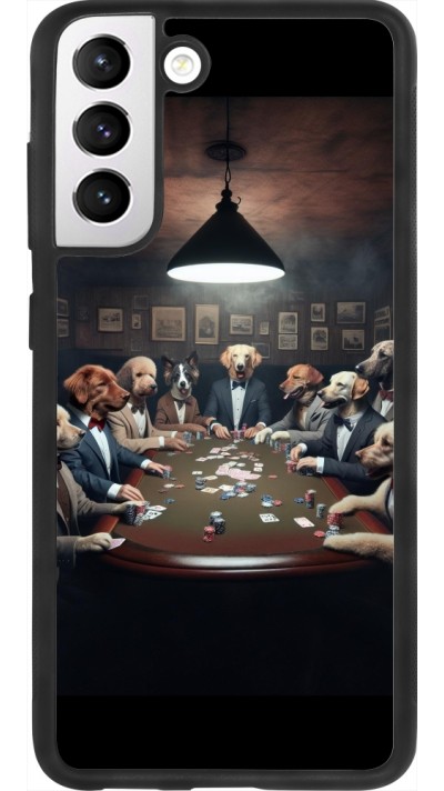 Coque Samsung Galaxy S21 FE 5G - Silicone rigide noir Les pokerdogs