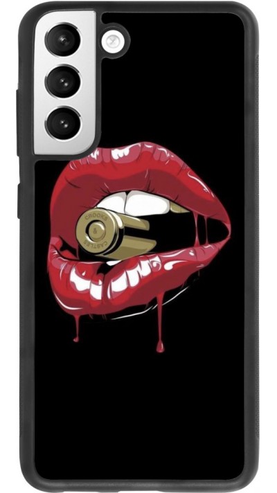 Hülle Samsung Galaxy S21 FE 5G - Silikon schwarz Lips bullet