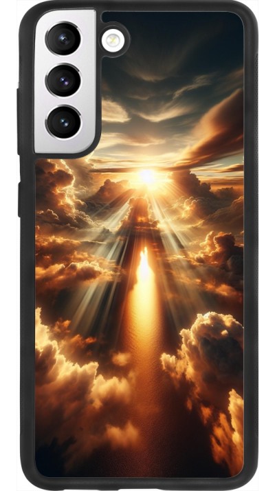 Coque Samsung Galaxy S21 FE 5G - Silicone rigide noir Lueur Céleste Zenith