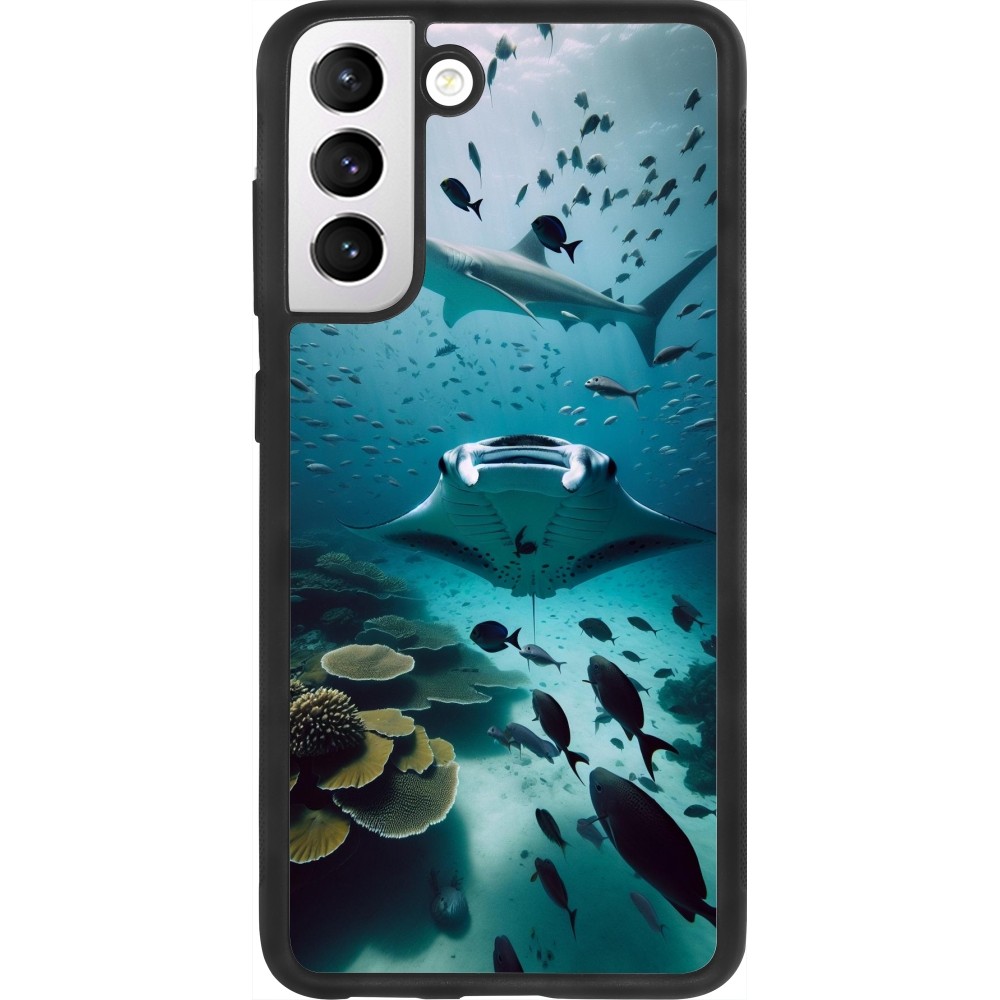 Samsung Galaxy S21 FE 5G Case Hülle - Silikon schwarz Manta Lagune Reinigung