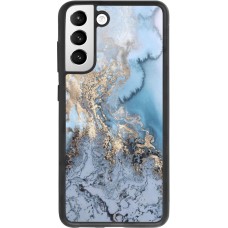 Coque Samsung Galaxy S21 FE 5G - Silicone rigide noir Marble 04