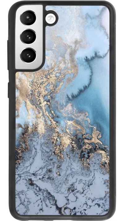 Coque Samsung Galaxy S21 FE 5G - Silicone rigide noir Marble 04