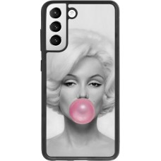Coque Samsung Galaxy S21 FE 5G - Silicone rigide noir Marilyn Bubble