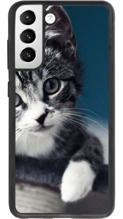 Hülle Samsung Galaxy S21 FE 5G - Silikon schwarz Meow 23