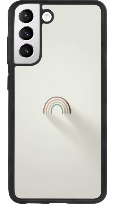 Samsung Galaxy S21 FE 5G Case Hülle - Silikon schwarz Mini Regenbogen Minimal