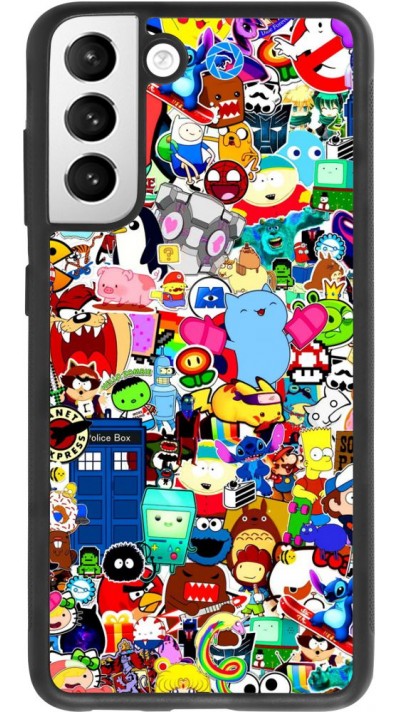 Coque Samsung Galaxy S21 FE 5G - Silicone rigide noir Mixed cartoons