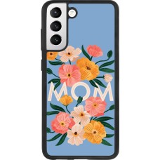Samsung Galaxy S21 FE 5G Case Hülle - Silikon schwarz Mom 2026 Flowers