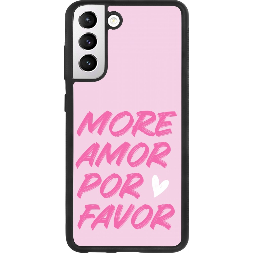 Samsung Galaxy S21 FE 5G Case Hülle - Silikon schwarz More amor porfavor