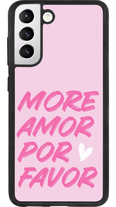 Samsung Galaxy S21 FE 5G Case Hülle - Silikon schwarz More amor porfavor