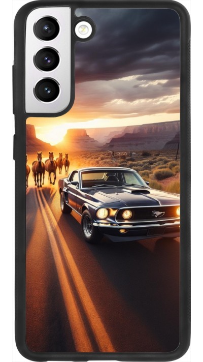 Coque Samsung Galaxy S21 FE 5G - Silicone rigide noir Mustang 69 Grand Canyon