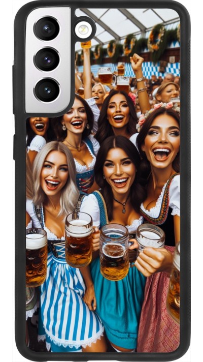 Samsung Galaxy S21 FE 5G Case Hülle - Silikon schwarz Oktoberfest Frauen