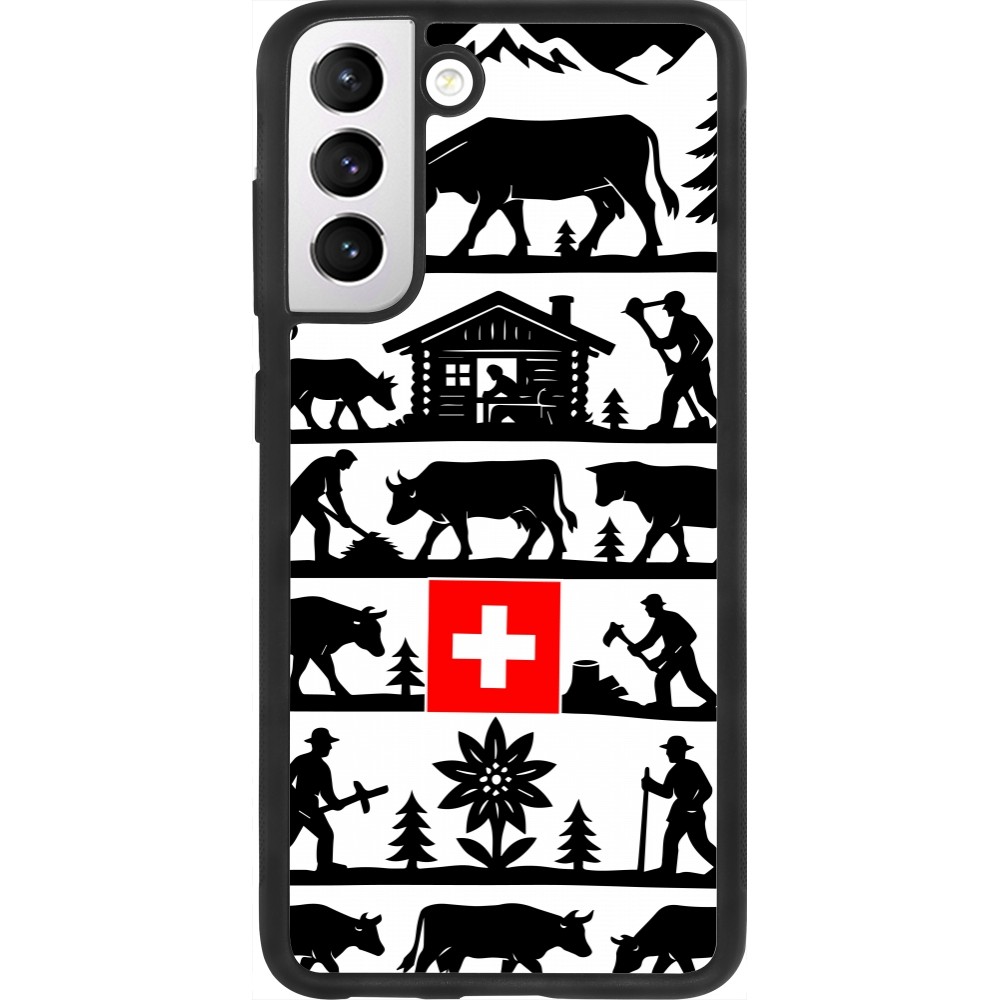 Coque Samsung Galaxy S21 FE 5G - Silicone rigide noir Poya Suisse 1